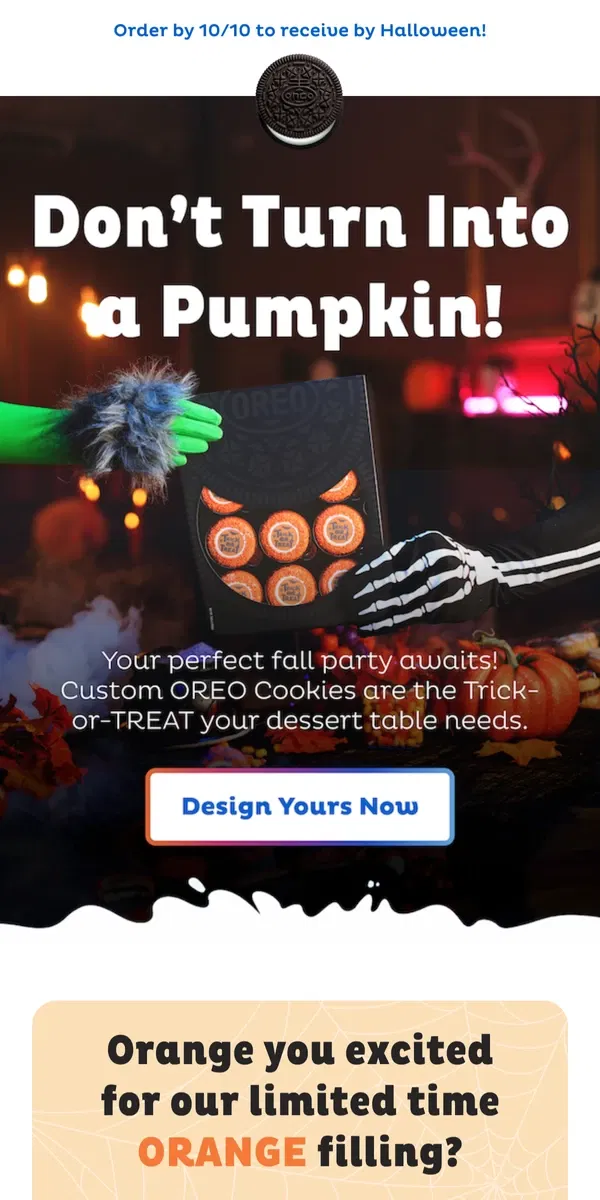 Email from OREO. No Tricks, Just Treats! 👻🎃