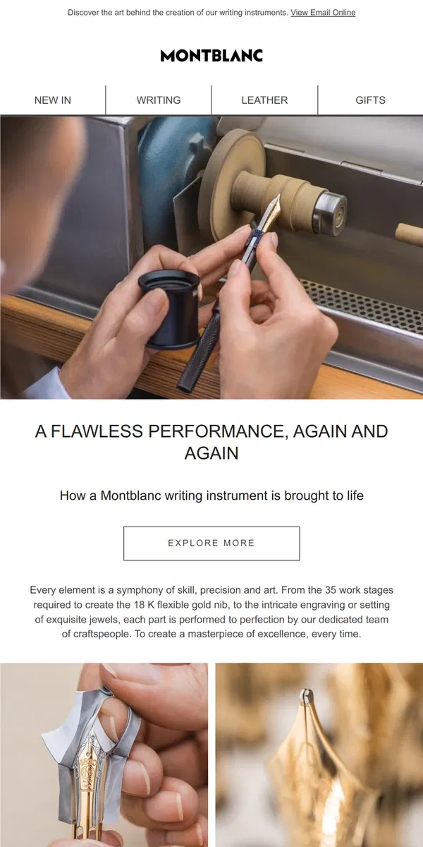 Email from Montblanc. Pitch perfect, every time.