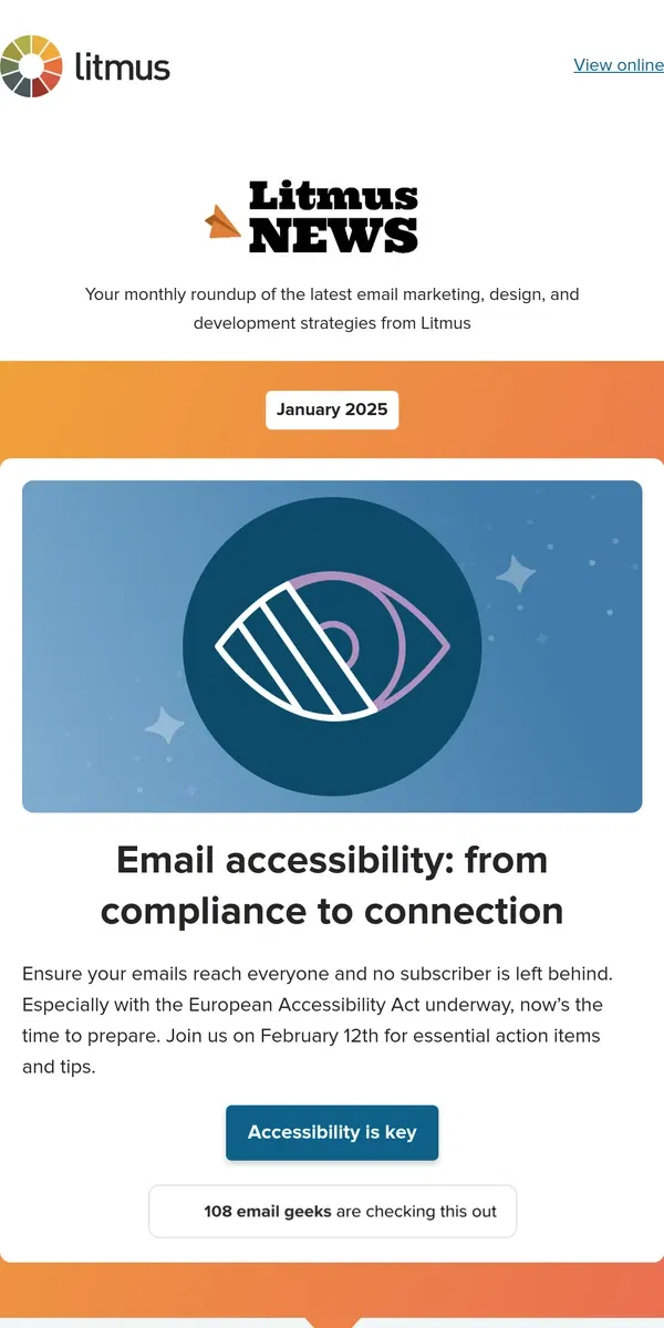 Email from Litmus. Email accessibility and why it matters—especially now