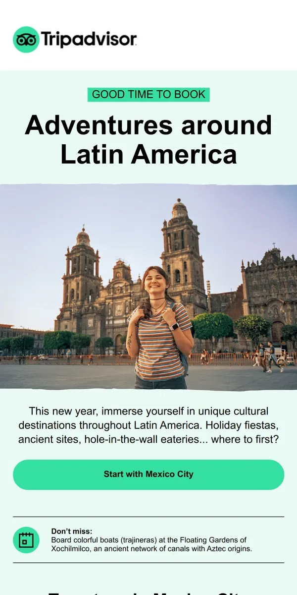 Email from Tripadvisor. ⛰️ Top Latin America adventures to book now