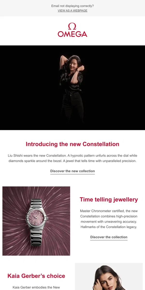 Email from OMEGA. The New Constellation is here