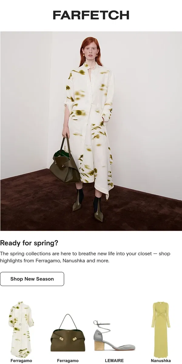 Email from FARFETCH. Ready for the new collections?