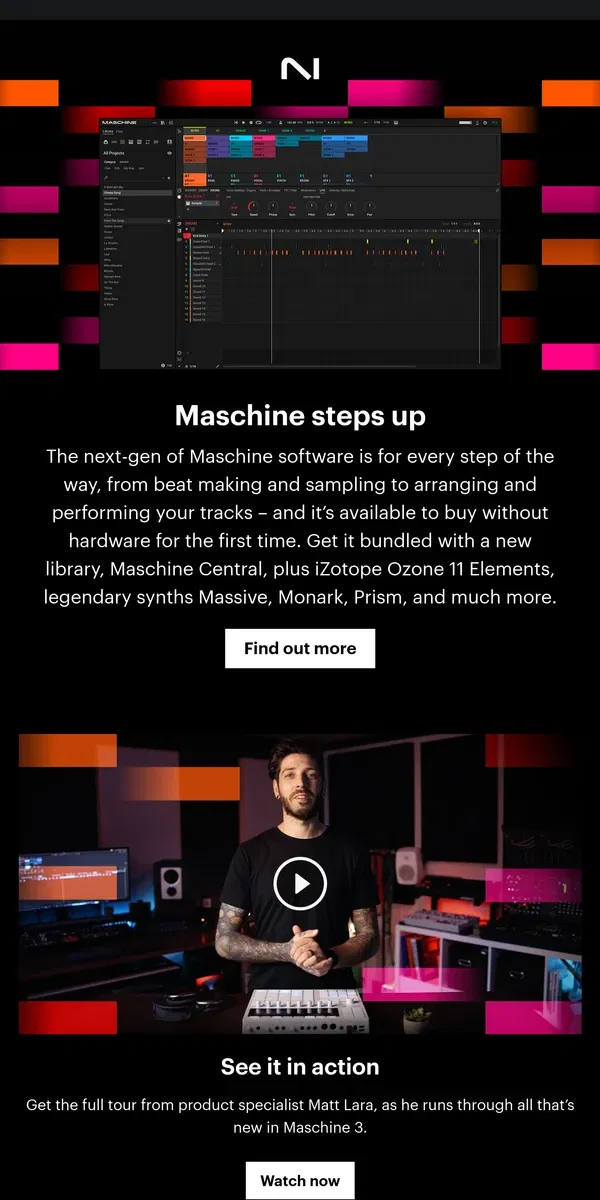 Email from Native Instruments. New all-in-one music production software