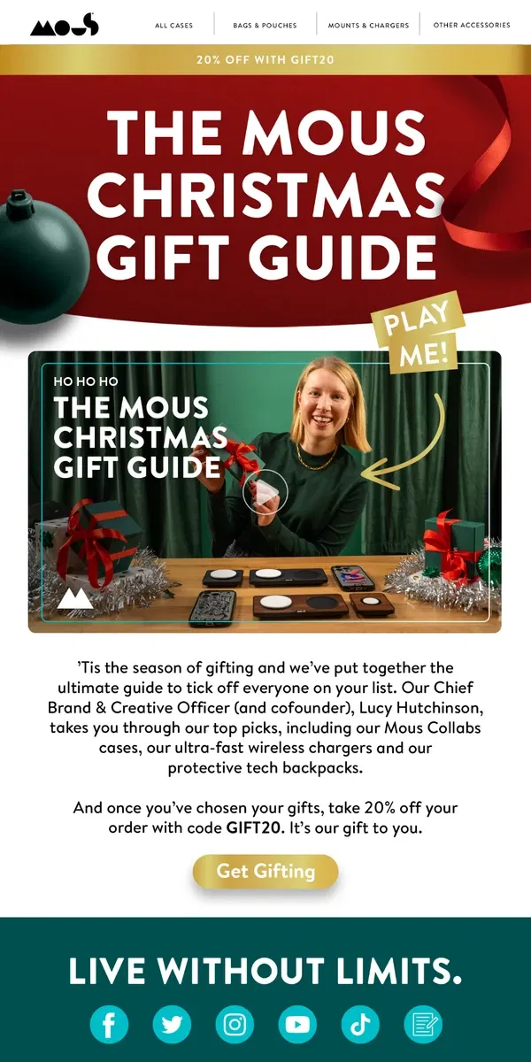 Email from Mous. Watch our ultimate gift guide