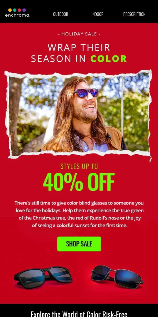 Email from EnChroma. Styles up to 40% OFF