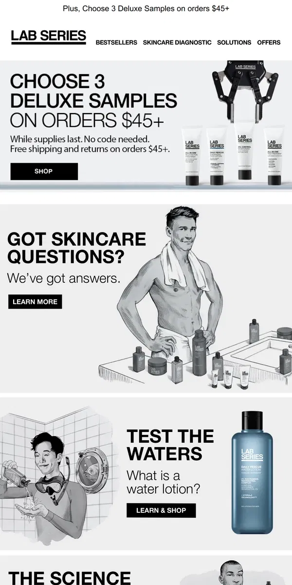 Email from Lab Series. Got Skincare Questions? We've Got Answers.