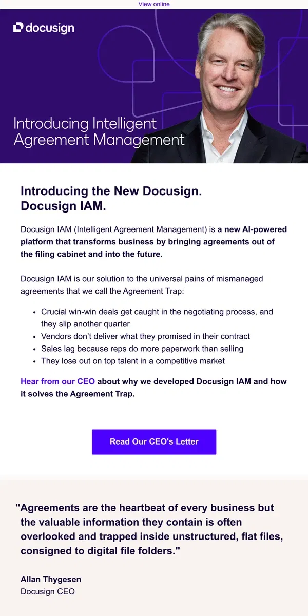 Email from DocuSign. 📢 Introducing the New Docusign