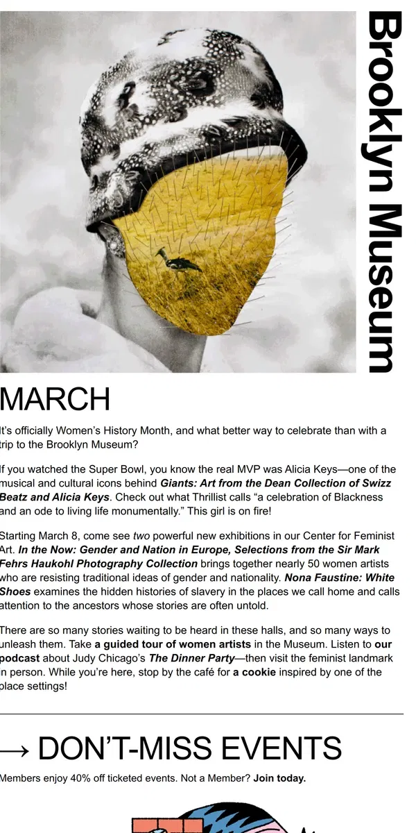 Email from Brooklyn Museum. The Best of Brooklyn Museum: March 🌻