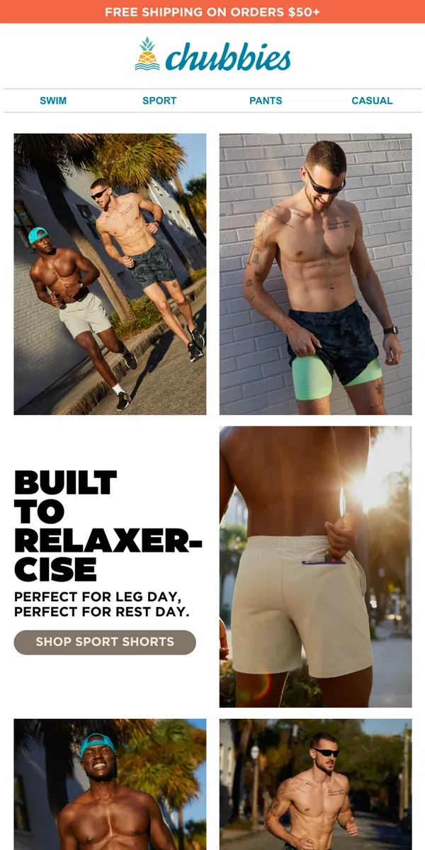 Email from Chubbies Shorts. Sport Shorts for ANY occasion