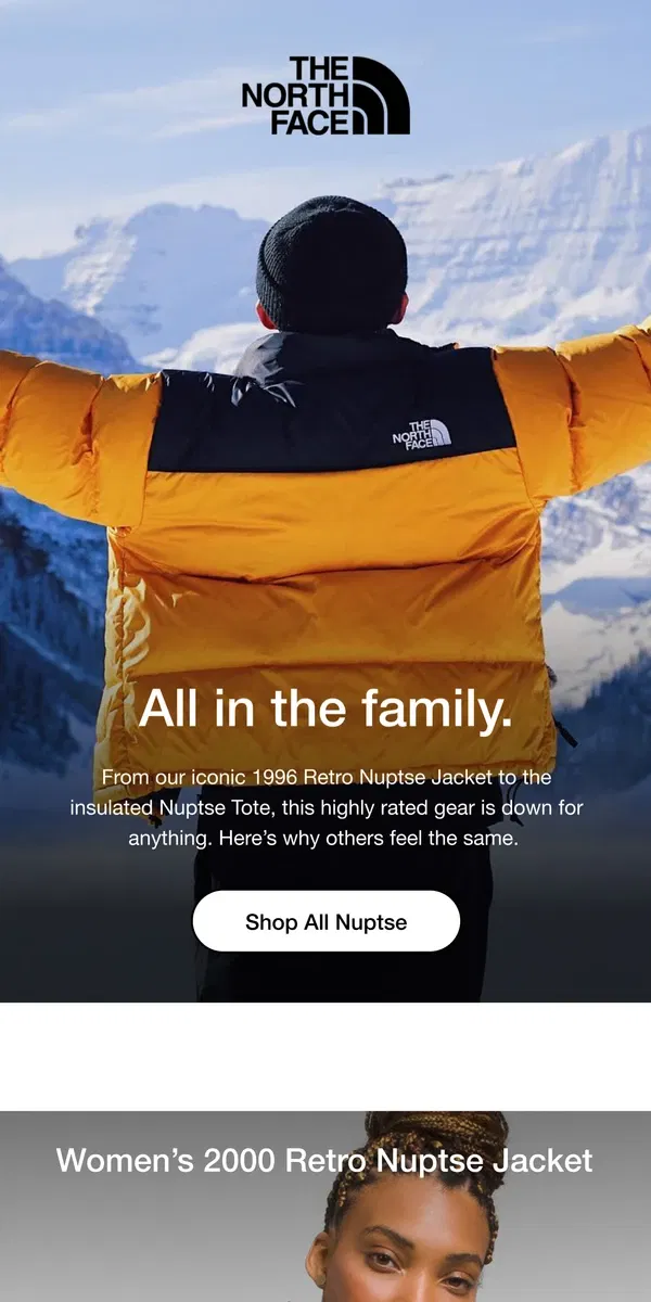 Email from The North Face. There's more to Nuptse than meets the eye