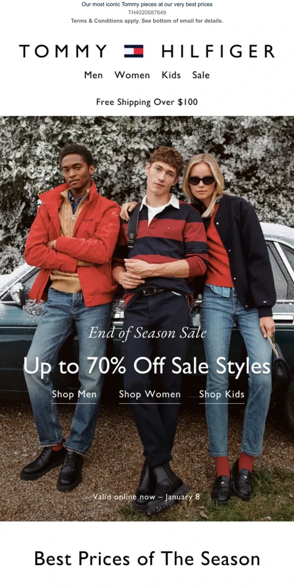 Email from Tommy Hilfiger. BEST PRICES OF THE SEASON | Tees from $14.99, Polos from $19.99 & MORE