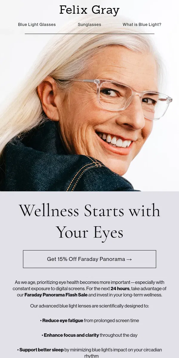 Email from Felix Gray. Others Are Upgrading Their Wellness – Will You? 👓