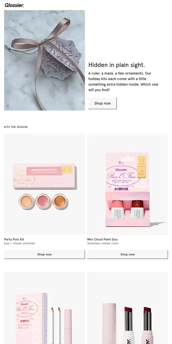 Email from Glossier. Another gift for you