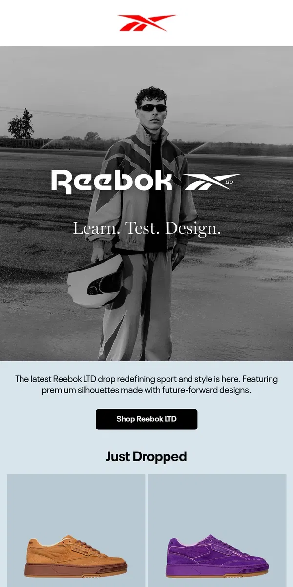 Email from Reebok. Just dropped: New Reebok LTD styles