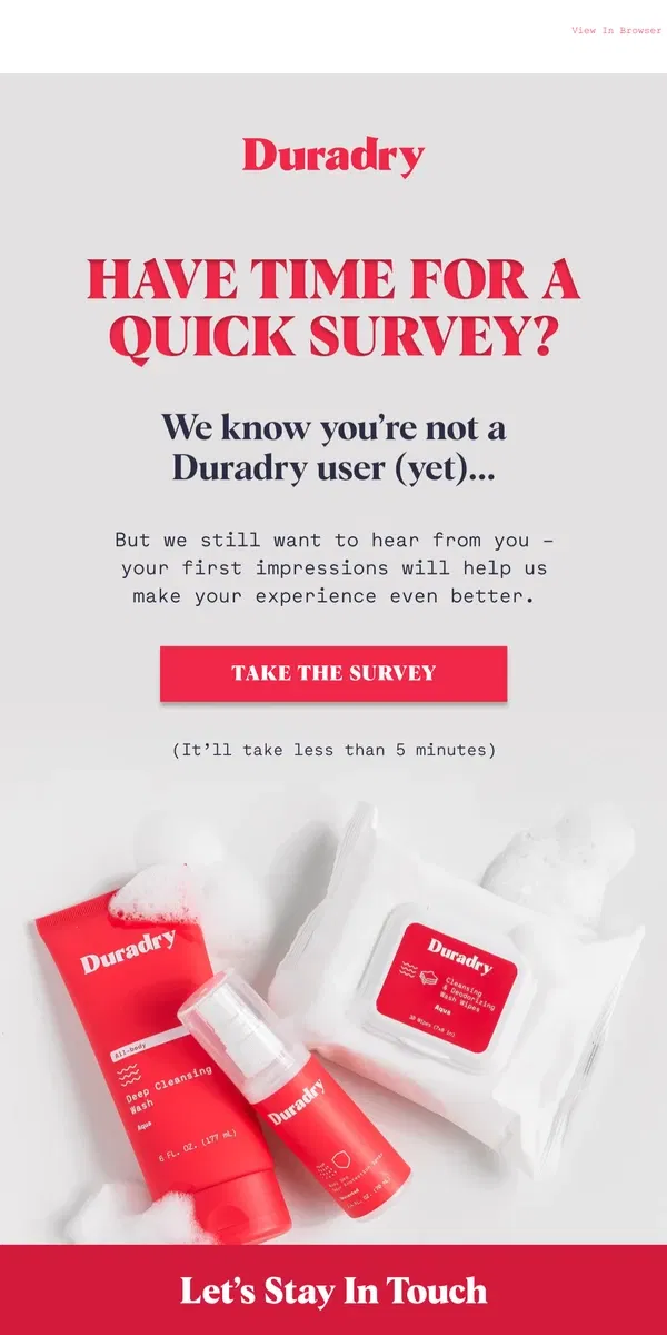 Email from Duradry. Tell us your first impressions…