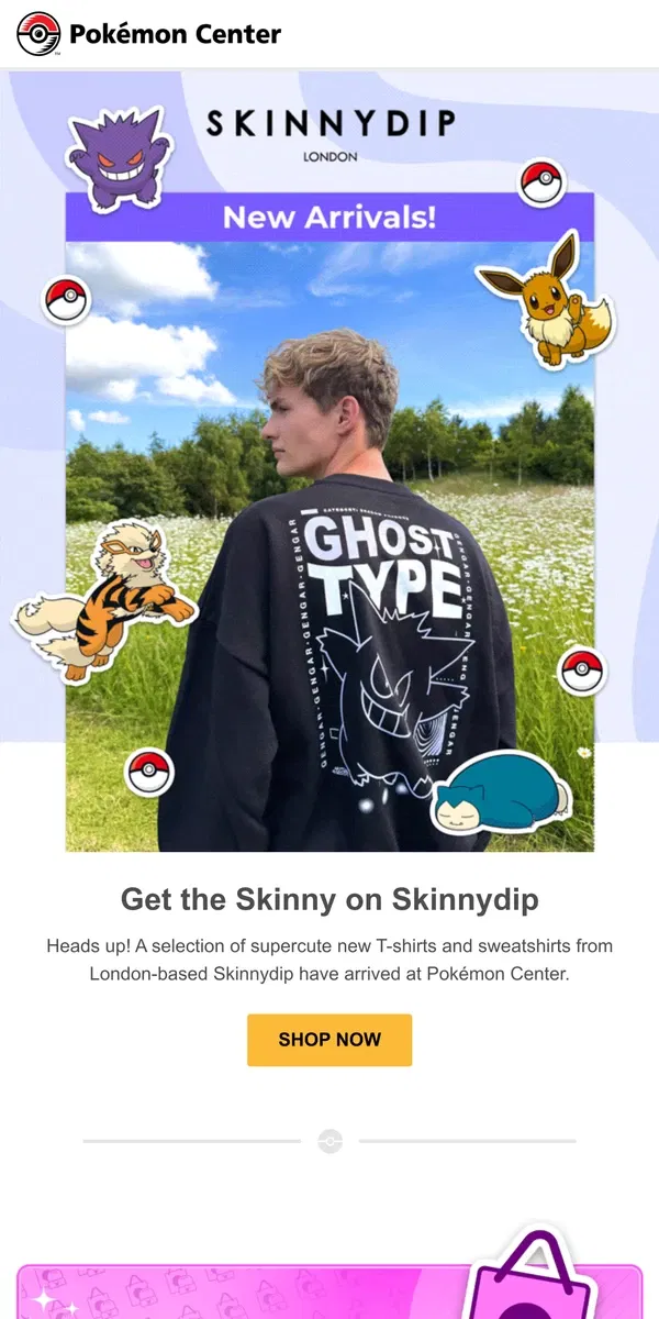 Email from Pokémon. Skinnydip Shirts & Sweatshirts