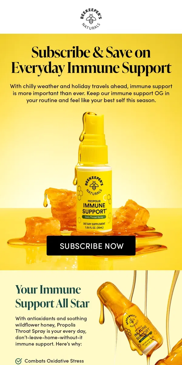 Email from Beekeeper's Naturals. Don’t Leave Home Without…