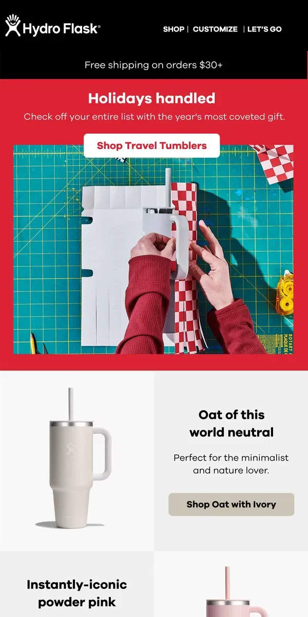 Email from Hydro Flask. The gift on everyone’s list.