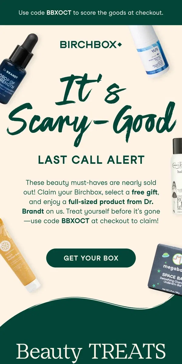 Email from Birchbox. Final hours - get your gifts 🎁