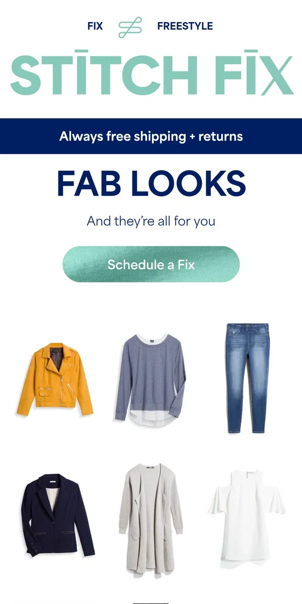 Email from Stitch Fix. So-you style, done