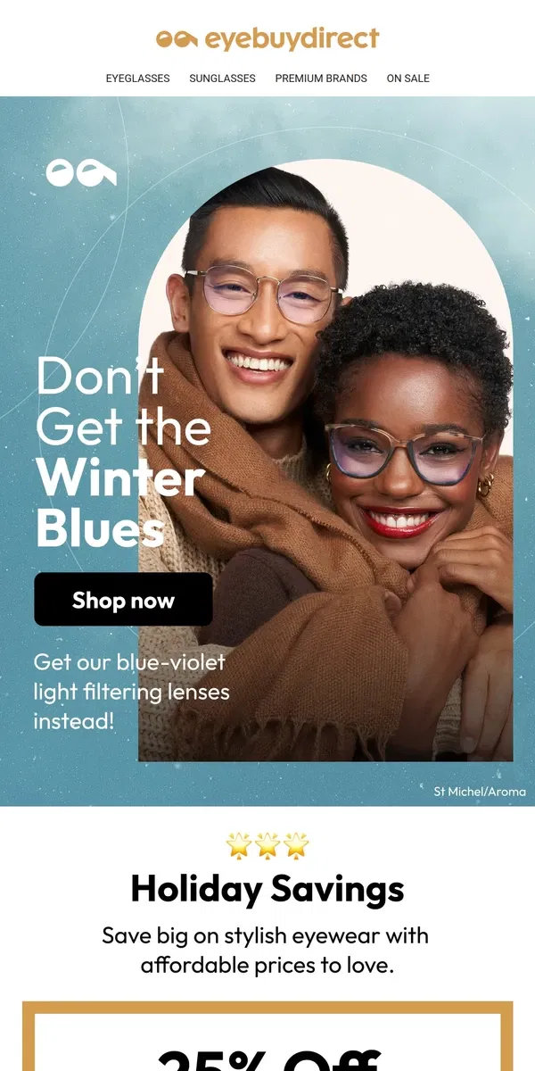 Email from Eyebuydirect. Do you have blue light lenses? 💙🌀 