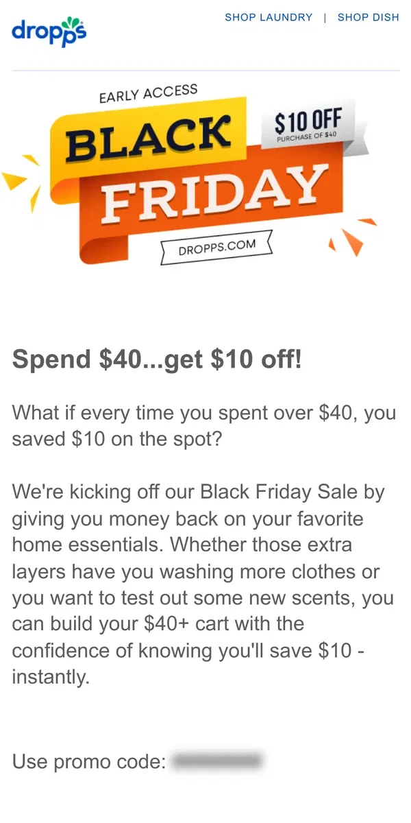 Email from Dropps. The biggest sale of the year is here