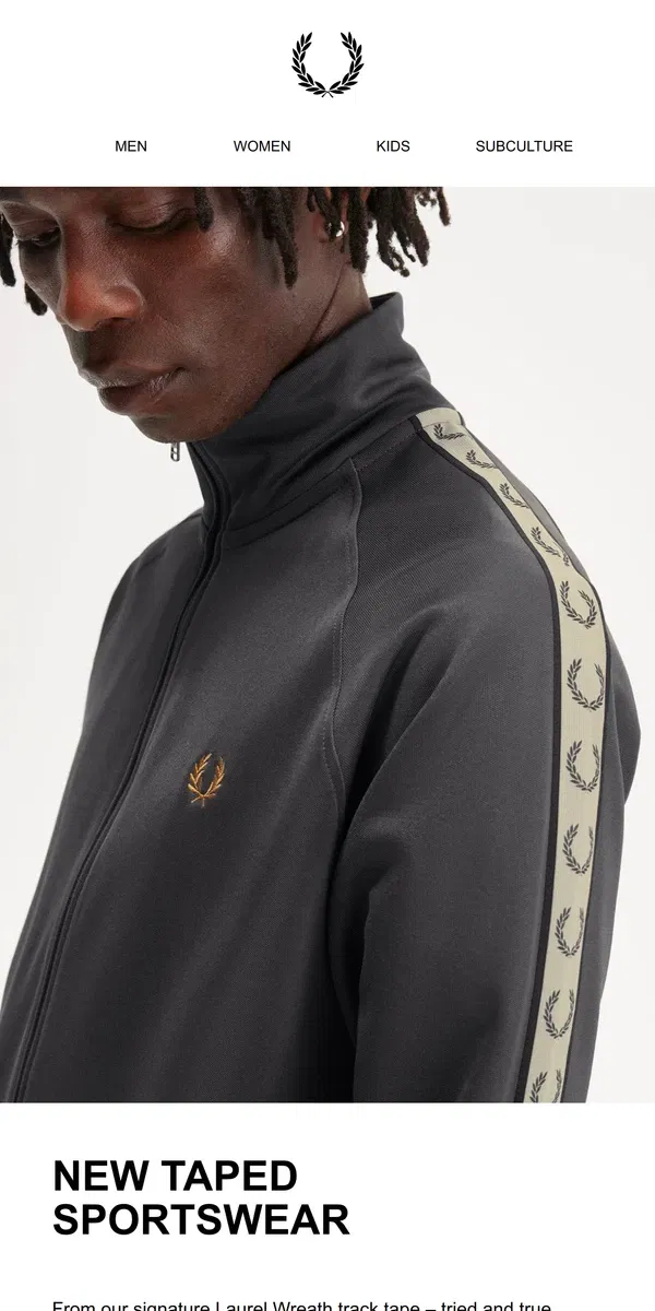 Email from Fred Perry. New Taped Sportswear