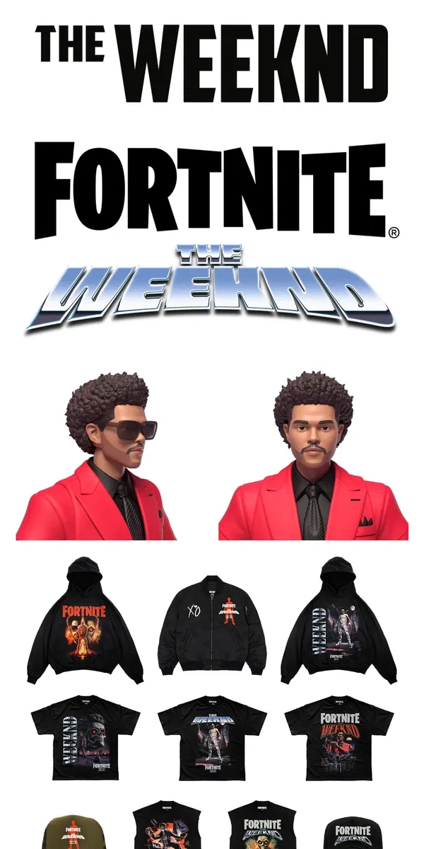 Email from The Weeknd. FORTNITE X THE WEEKND: 48 HOURS LEFT TO SHOP