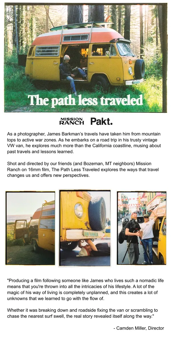 Email from Pakt. Watch The Path Less Traveled Trailer