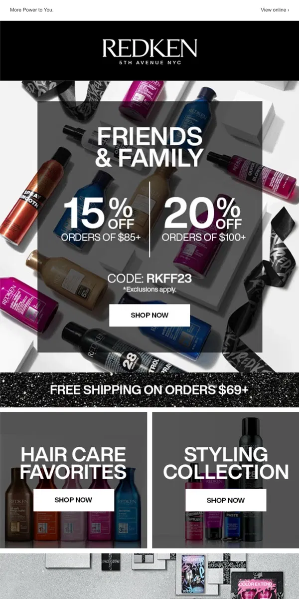 Email from Redken. Last Chance for 20% off!