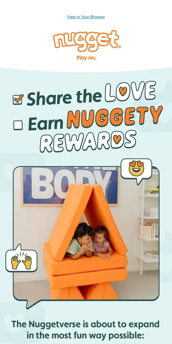 Email from Nugget. Free Nugget products? Say more