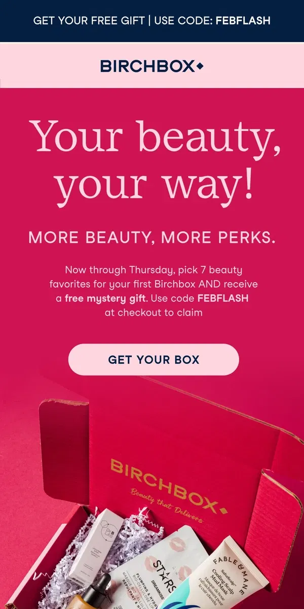 Email from Birchbox. Two Words: ⚡Flash⚡Sale 