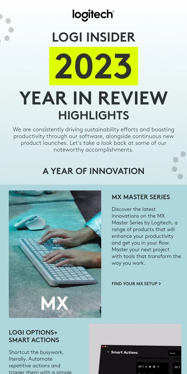 Email from Logitech. That’s a wrap. 2023 is coming to a close:  Year-in-review