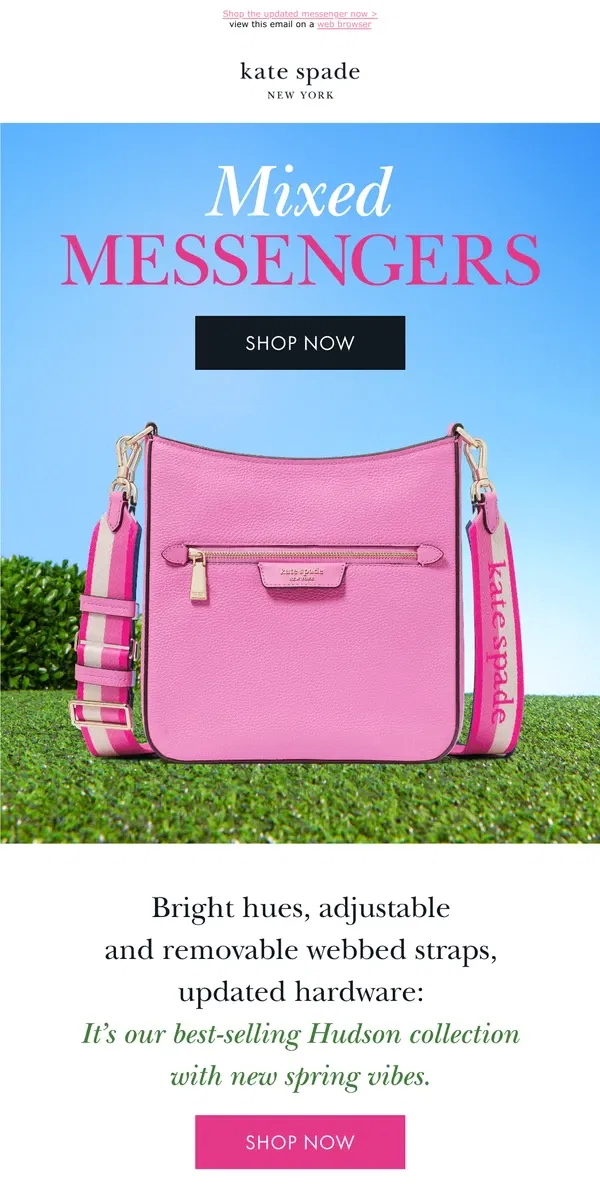 Email from Kate Spade. A new hands-free Hudson? Yes, please