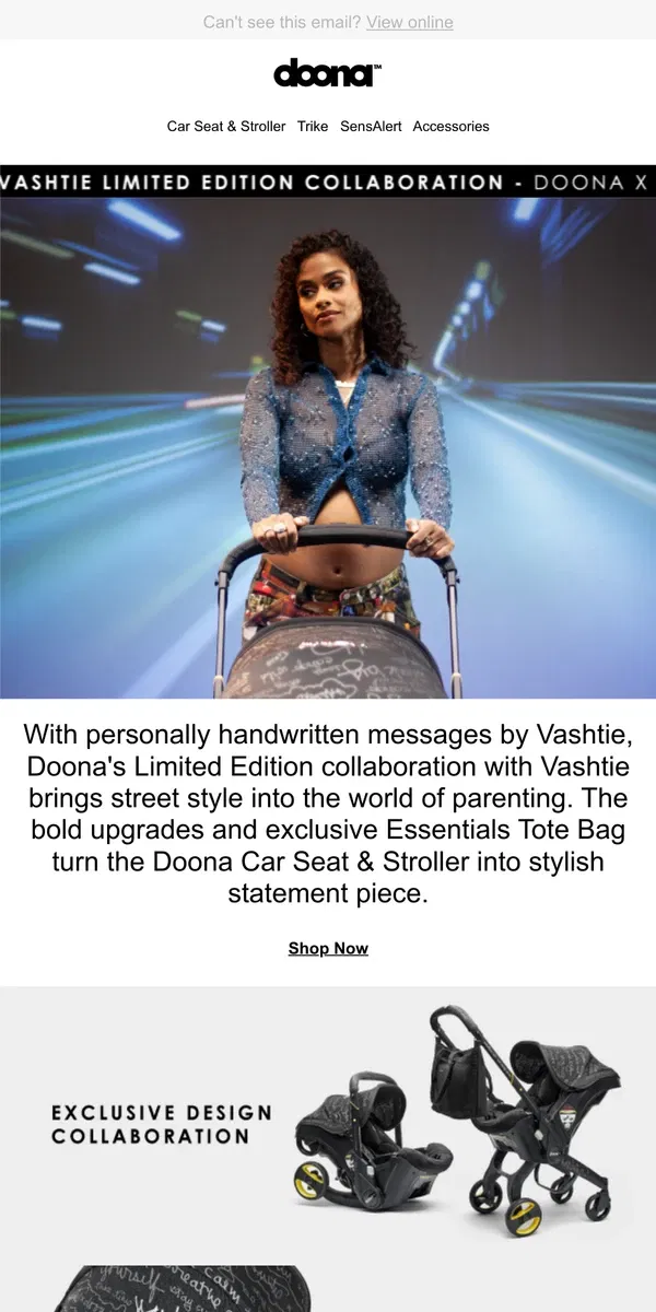 Email from Doona. Discover Doona x Vashtie in Detail 👉