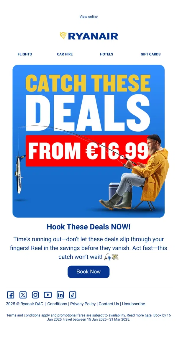 Email from Ryanair. LAST CHANCE!!