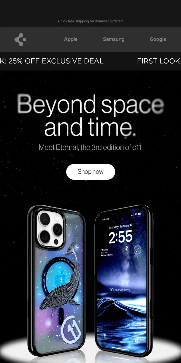 Email from Spigen. New limited-edition c11 Eternal