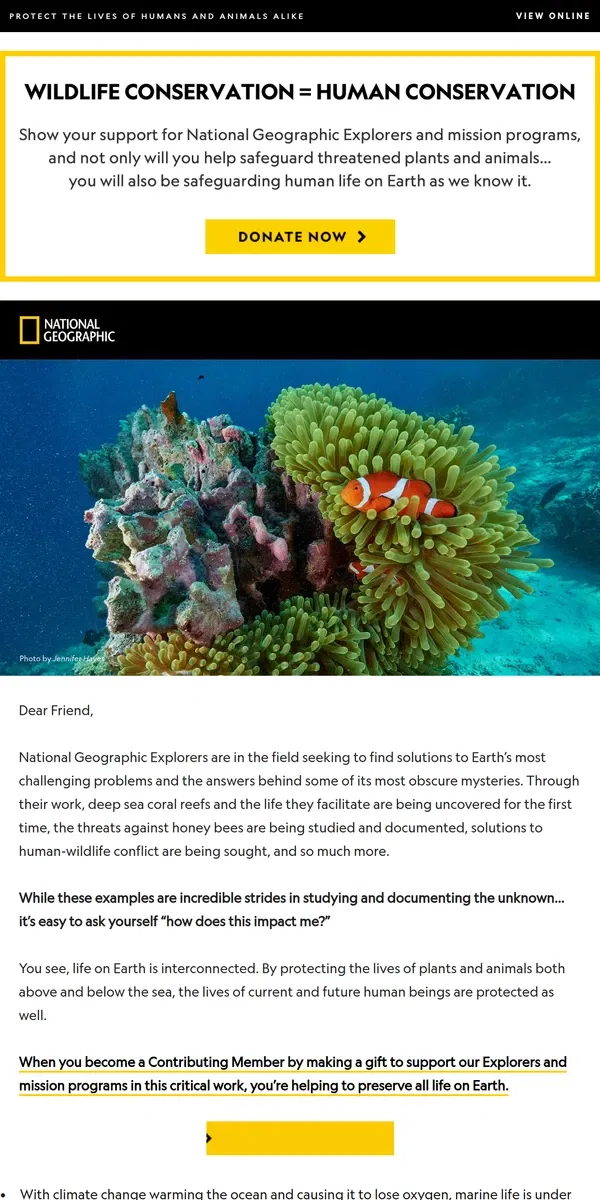 Email from National Geographic. How does this impact you?