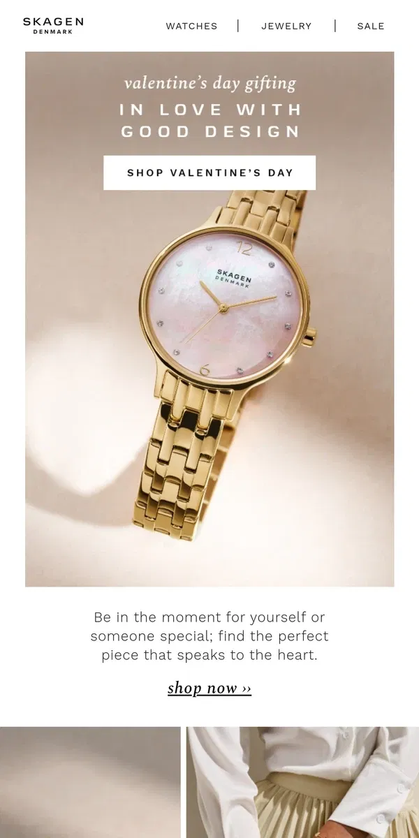 Email from Skagen. nobody wants candy. accessories? always.