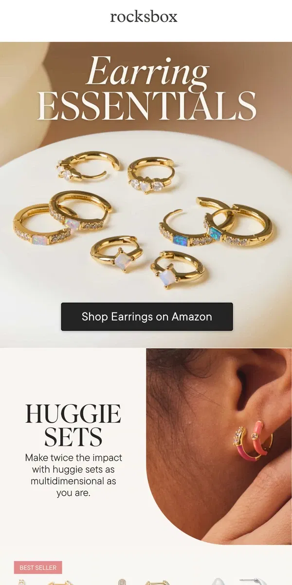 Email from Rocksbox. The Jewelry Lover’s Guide to Earrings