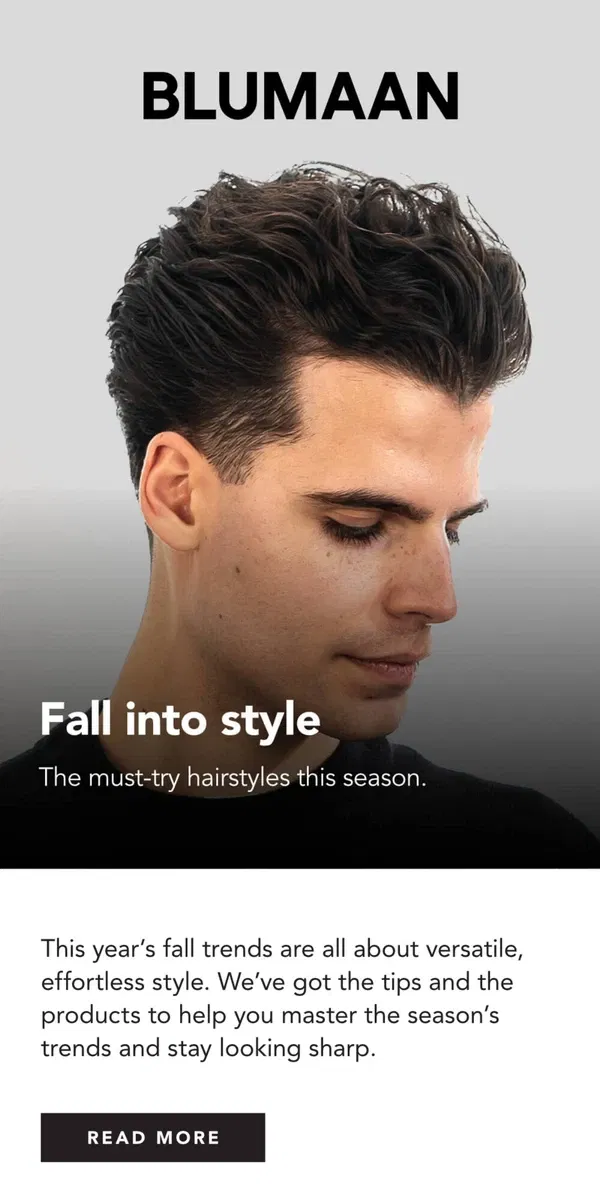 Email from BluMaan. Most Trending Hairstyles This Fall 🍂