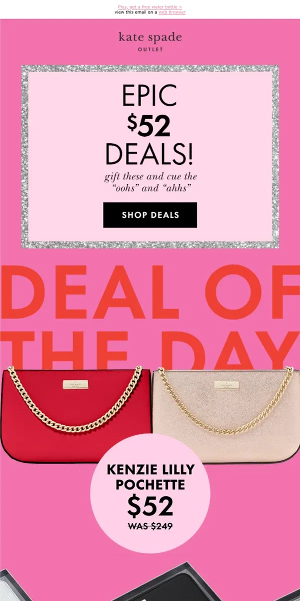 Email from Kate Spade. $52 gifts! Shop the best Black Friday deals