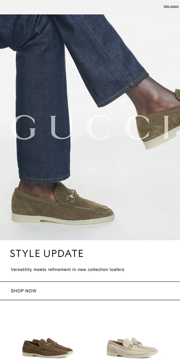 Email from GUCCI. New in Loafers