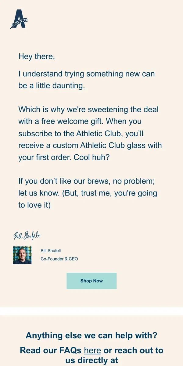 Email from Athletic Brewing Co. Ready, Set, Freebie: Claim Your Gift at Athletic!🏃‍♀️🎁