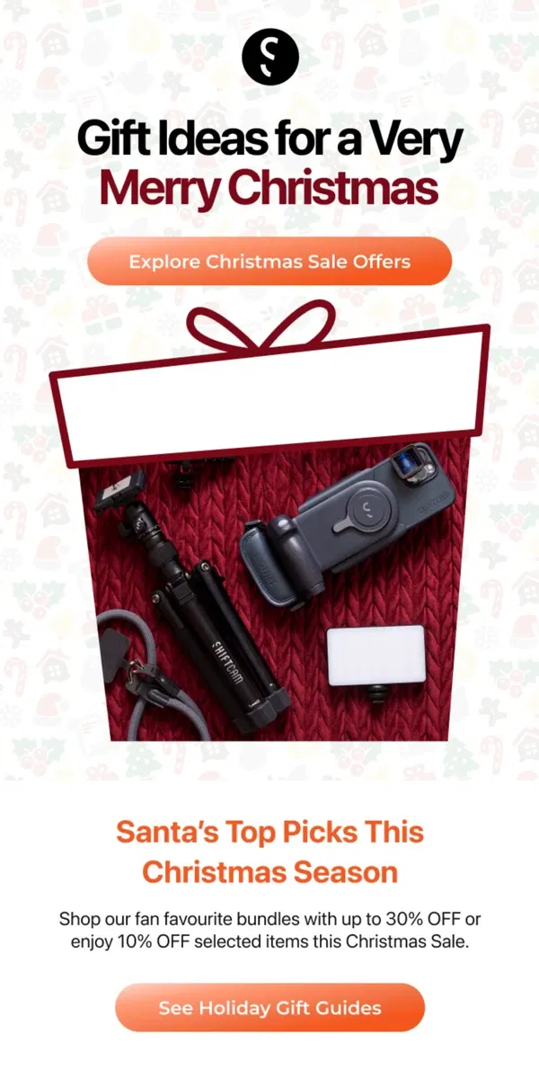 Email from ShiftCam. Stuck for Gift Ideas? These 3 Top Picks Will Get You Holiday Ready!