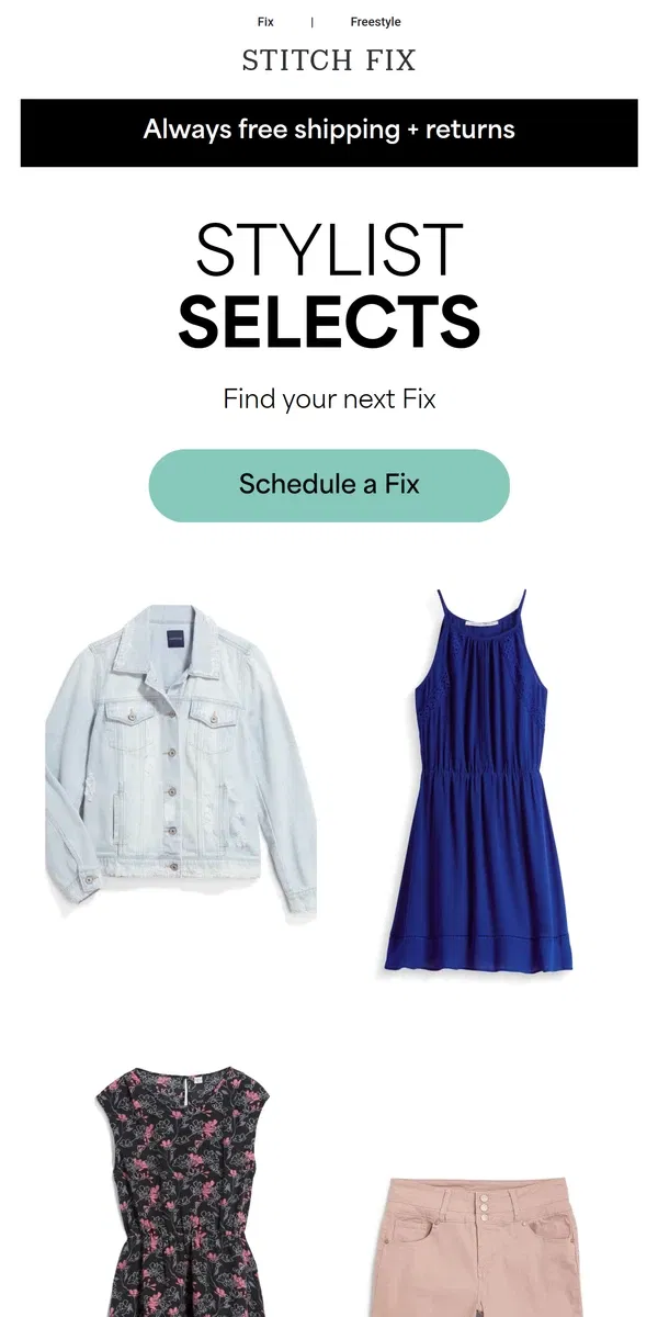 Email from Stitch Fix. Shoutout to you