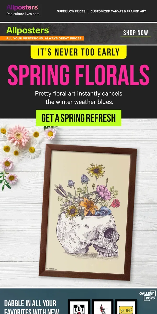 Email from AllPosters. 🌷Get ready for spring