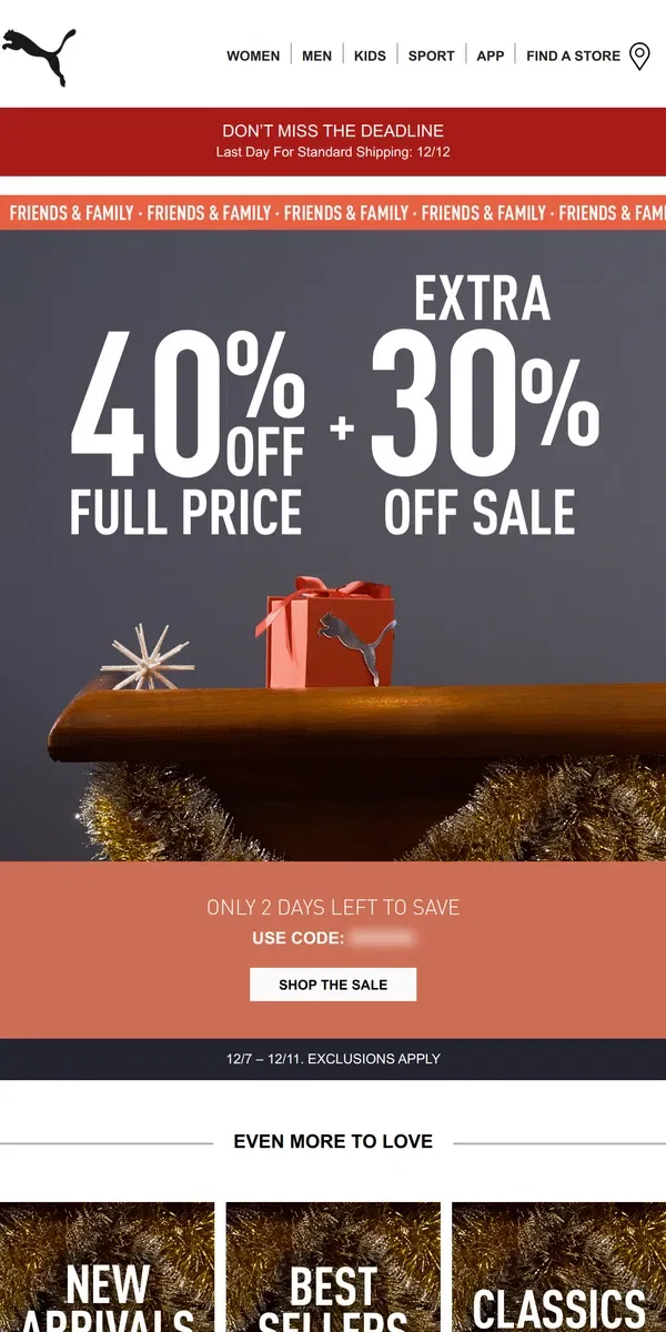 Email from Puma. Save 40% Before It’s Gone