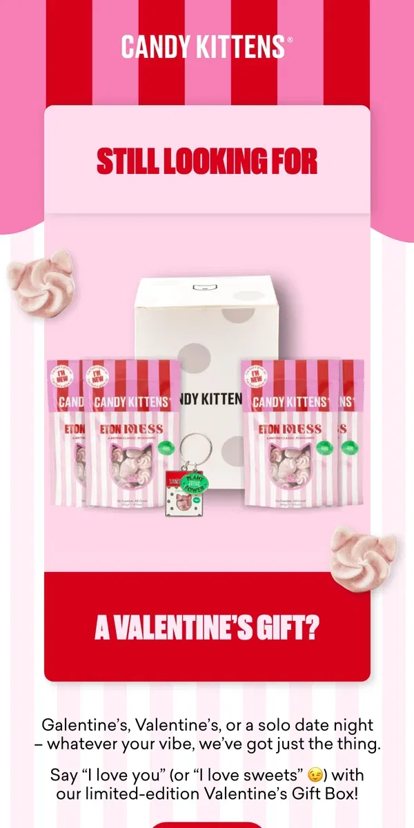 Email from Candy Kittens. The sweetest Valentine’s gift is here 💘