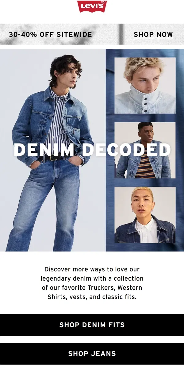 Email from Levi's. More than just good jeans